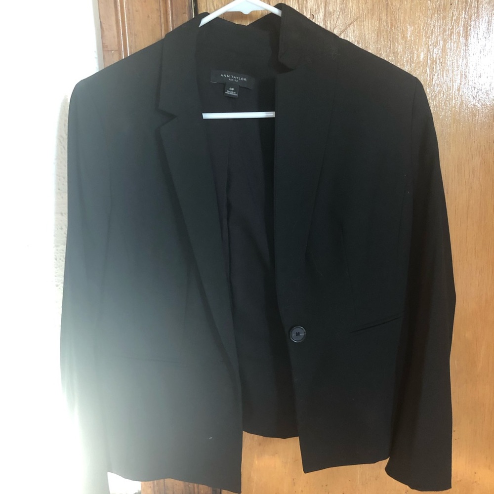 Ann Taylor Petite Black Blazer 6P